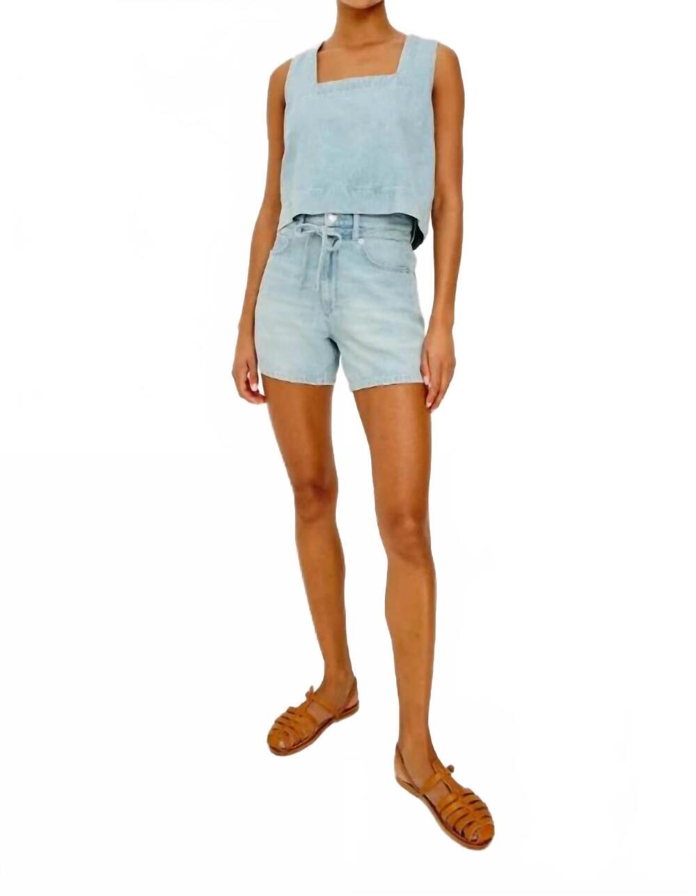 NEW RAILS carbon sleeveless top in surf